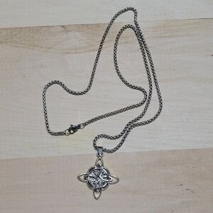 New! Stainless Steel  Celtic Knot Pendant Necklace Box Chain